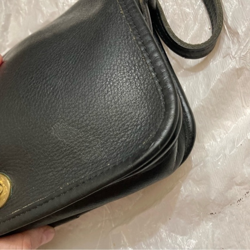 Coach vintage black leather pocket purse 9755 rare made in Mexico - Picture 11 of 11
